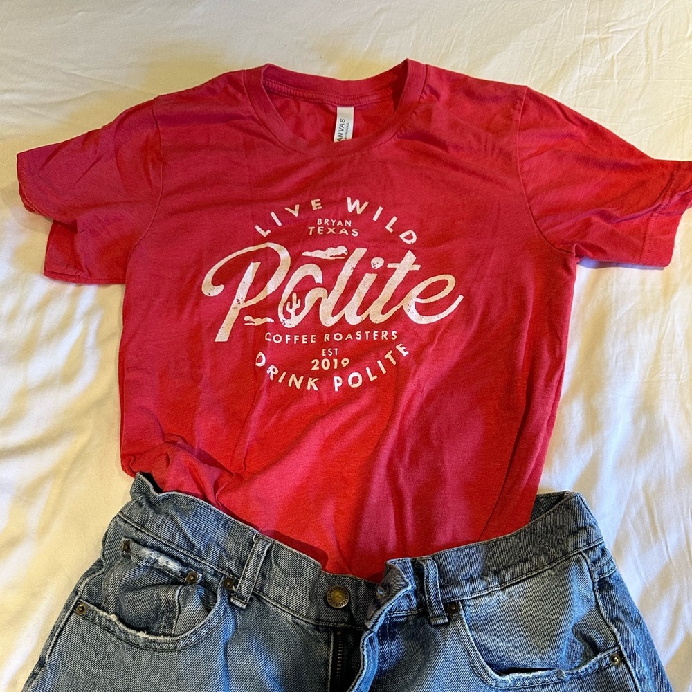 Women’s small red tee